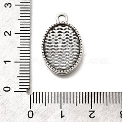 Tibetan Style Oval Alloy Pendant Cabochon Settings&nbsp;PALLOY-D291-39AS