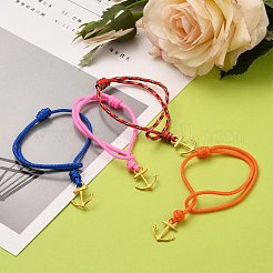 Anchor Alloy Charm Bracelets&nbsp;BJEW-JB05516-M