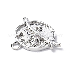 Brass Micro Pave Cubic Zirconia Pendants&nbsp;KK-F846-02B-P