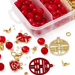 Tiger Zodiac Bracelets DIY Making Kits&nbsp;DIY-YW0004-26