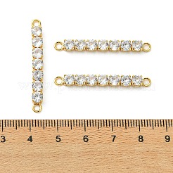 SHEGRACE Brass Pave Clear Cubic Zirconia Connector Charms&nbsp;XGRQ3P551-643G