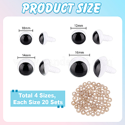 80 Sets 4 Styles Resin Eye Accessory with Doll Eye Makings&nbsp;DIY-PH0029-65