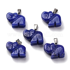Dyed Natural White Jade Pendants&nbsp;G-B127-05P-13