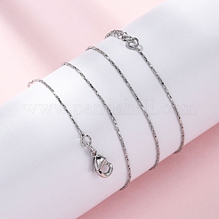 Brass Boston Link Chain Necklaces for Women&nbsp;NJEW-D302-02P
