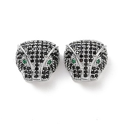 Brass Micro Pave Cubic Zirconia Beads&nbsp;KK-G444-01P
