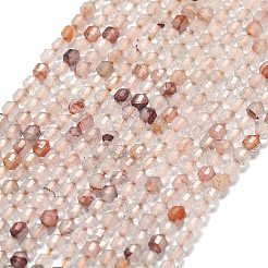 Natural Red Hematoid Quartz/Ferruginous Quartz Beads Strands&nbsp;G-A260-A31-01
