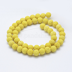 Natural Lava Rock Beads Strands&nbsp;G-F531-6mm-G15
