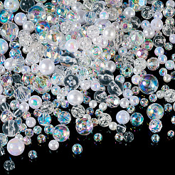 Transparent & Opaque Acrylic Bead&nbsp;LS-OACR-TAC0002-08E