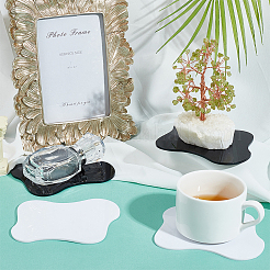 4Pcs 2 Colors Irregular Acrylic Cup Mats&nbsp;FIND-HY0002-66