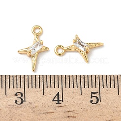Brass Micro Pave Cubic Zirconia Pendants&nbsp;KK-Z136-42A-G
