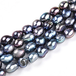 Natural Cultured Freshwater Pearl Beads Strands&nbsp;PEAR-N014-08K