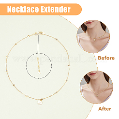 8Pcs 2 Color 925 Sterling Silver Extender Chains&nbsp;STER-FI0001-03