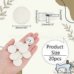 20Pcs Cloth with Aluminum Base Buttons&nbsp;BUTT-NB0001-77B