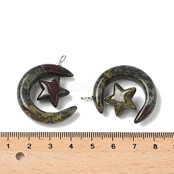 Natural Dragon Blood Jasper Pendants&nbsp;G-Z086-01P-17
