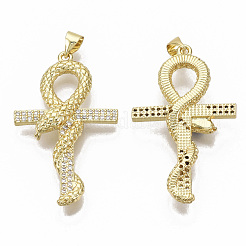 Brass Micro Pave Cubic Zirconia Pendants&nbsp;ZIRC-T014-012-NF