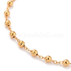 304 Stainless Steel Rosary Bead Necklaces For Religion&nbsp;X-STAS-B021-02G