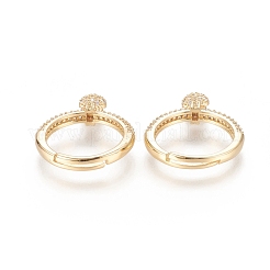 Adjustable Brass Micro Pave Cubic Zirconia Rings&nbsp;RJEW-F101-05G