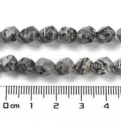 Natural Map Stone Beads Strands&nbsp;G-G030-A02-01