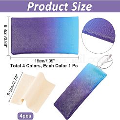 4Pcs Gradient Color PVC Leather Eyelasses Storage Pouch&nbsp;AJEW-NB0003-38