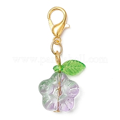 Flower Glass Pendant Decorations&nbsp;HJEW-JM03336