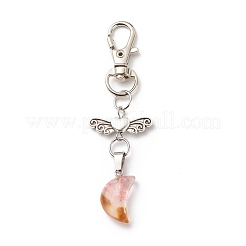 Gemstone Heart Pendant Decorations&nbsp;HJEW-JM00715
