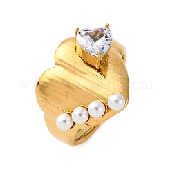 304 Stainless Steel Adjustable Cuff Rings for Women&nbsp;LS-RJEW-B126-03G
