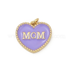 Brass Enamel Pendants&nbsp;KK-M322-05G