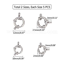304 Stainless Steel Smooth Surface Spring Ring Clasps&nbsp;STAS-UN0005-86P