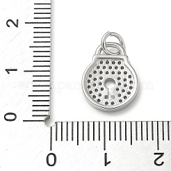 Rack Plating Brass Micro Pave Cubic Zirconia Pendants&nbsp;KK-K392-43P