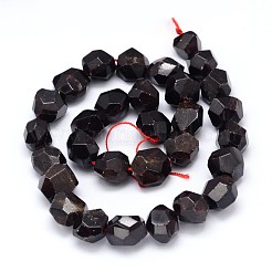 Natural Garnet Nuggets Bead Strands&nbsp;G-O102-04