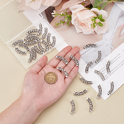 30Pcs Tibetan Style Alloy Curved Tube Beads&nbsp;FIND-PH0022-67A