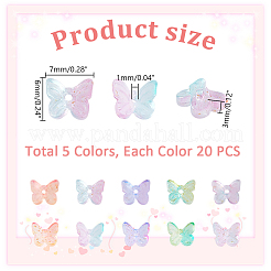10 Sets 5 Colors Glitter Glass Cabochons&nbsp;MRMJ-GA0001-22