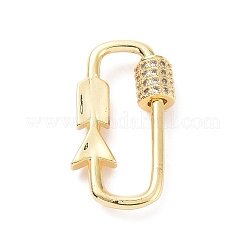 Brass Micro Pave Clear Cubic Zirconia Keychain Clasps&nbsp;LS-ZIRC-TAC0005-02B-G
