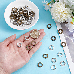 60Pcs 2 Colors Tibetan Style Alloy Linking Rings&nbsp;FIND-NB0006-13