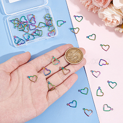 40Pcs 304 Stainless Steel Charms&nbsp;STAS-UN0059-80RC