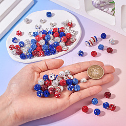 175Pcs 11 Styles Pave Disco Ball Beads&nbsp;RB-TA0001-23