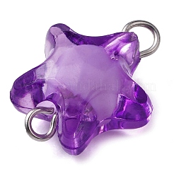 Transparent Acrylic Star Connector Charms&nbsp;PALLOY-JF02814