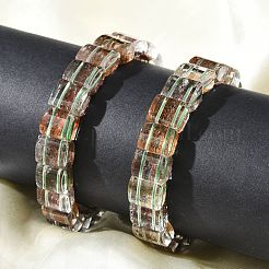 Natural Lodolite Quartz Bead Stretch Bracelets for Women Men&nbsp;BJEW-C097-01