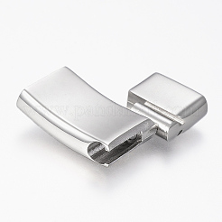 Tarnish Resistant 304 Stainless Steel Magnetic Clasps with Glue-in Ends&nbsp;STAS-F130-29P