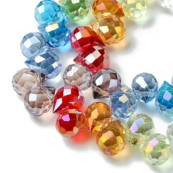 Transparent Electroplate Glass Beads Strands&nbsp;GLAA-K064-07A