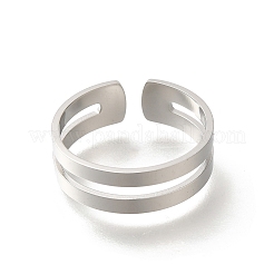 304 Stainless Steel Cuff Rings for Women&nbsp;RJEW-S238-05P