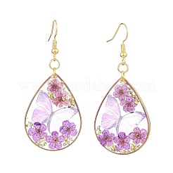 Transparent Epoxy Resin Dangle Earrings&nbsp;EJEW-JE07205-01