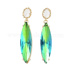 Light Gold Brass Dangle Stud Earrings&nbsp;EJEW-Q800-42KCG
