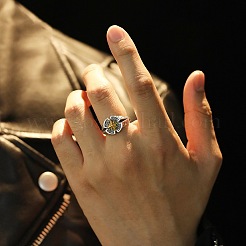Brass Cuff Open Rings for Men&nbsp;WG582D9-01