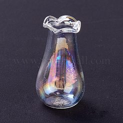 Miniature Glass Vase Ornaments&nbsp;AJEW-Z006-01F