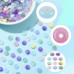 120Pcs 2 Colors Baking Paint Imitation Jade Glass Beads&nbsp;DGLA-FS0001-21B