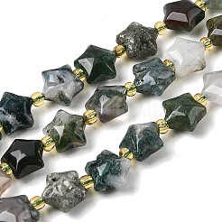 Natural Moss Agate Beads Strands&nbsp;G-Z080-A27-10mm