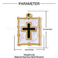 304 Stainless Steel Enamel Pendants&nbsp;STAS-OY009-79G