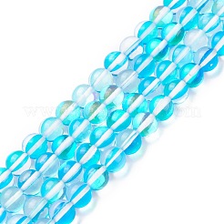 Synthetic Moonstone Beads Strands&nbsp;G-R375-8mm-B04