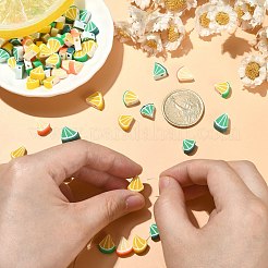 100Pcs 4 Colors Orange Shape Handmade Polymer Clay Beads&nbsp;CLAY-CJ0001-63